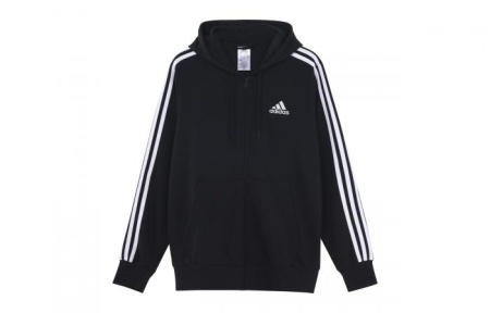 Adidas Free Shipping With AdiClub Essentials French Terry 3 Stripes Full Zip Hoodie
