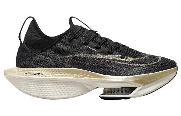 Nike Air Zoom Alphafly Next% 2 Беговые кроссовки Низкие Черный/золотой Мужские