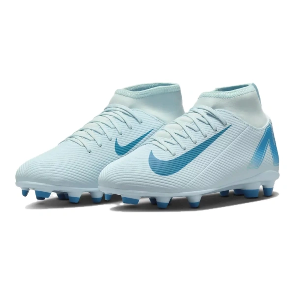 Nike Mercurial Superfly 10 Anti Slip Wear Resistant Mid Top Kids' Soccer Shoes Blue Kids'