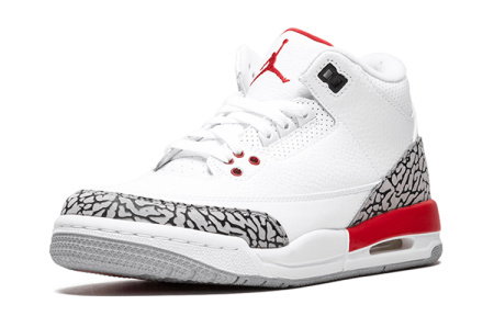 Jordan Air Jordan 3 Retro Hall of Fame MID Топ Винтажные баскетбольные кроссовки Женские Серый Белый Красный