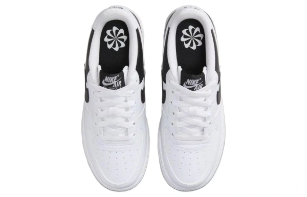 Nike Air Force 1 NEXT NATURE Anti Slip Wear Resistant Low Top Skateboard Shoes White Black Kids'