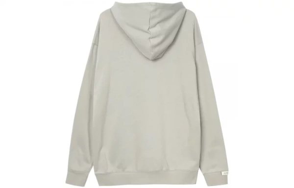 Adidas Logo Sweat Hoodie Sweatshirt Unisex Metal Gray