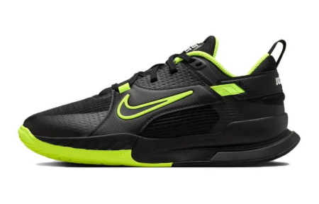 Nike Crosscourt Slip Resistant Cushioning Breathable Low Top Children's Basketball Shoes Black Green Kids'