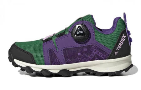 Lego x Adidas Terrex Agravic Boa K Anti Slip Wear Resistant Low Top Kids' Running Shoes Purple Green Kids'