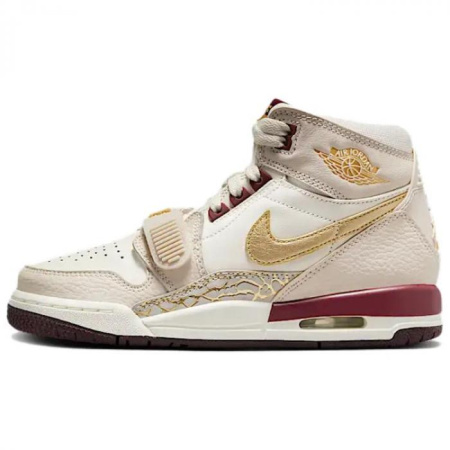 Jordan Legacy 312 Anti Slip Wear Resistant High Top Vintage Basketball Shoes GS Beige
