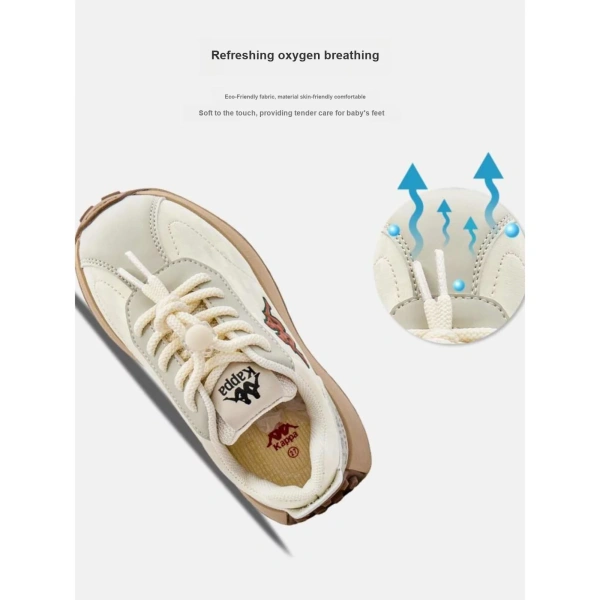 KAPPA KIDS Slip Resistant Low Top Kids Lifestyle Shoes Beige Orange Kids