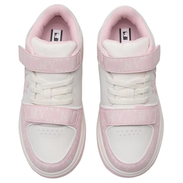 MLB New York Yankees Anti Slip Wear Resistant Low Top Kids' Skateboarding Shoes Pink White Kids'