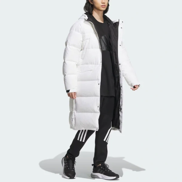 Adidas Puffy Long Down Jacket Down Jacket Men's White