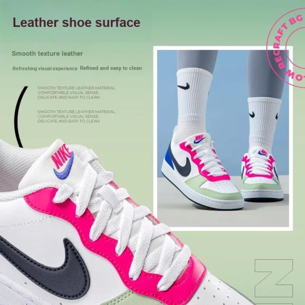 Nike Court Borough Low Honeydew Pink GS