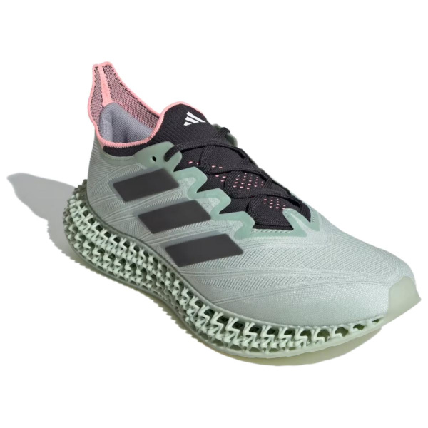 Adidas 4DFWD 4 Беговые кроссовки Низкие Топовые Льняной зеленый/Углеродное волокно/Розовый Искра Мужские