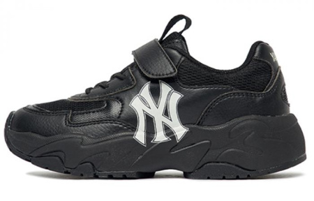 MLB Big Ball Chunky Bigball Chunky Lit Cushioning Wear Resistant Low Top Kids Lifestyle Shoes Black Kids'