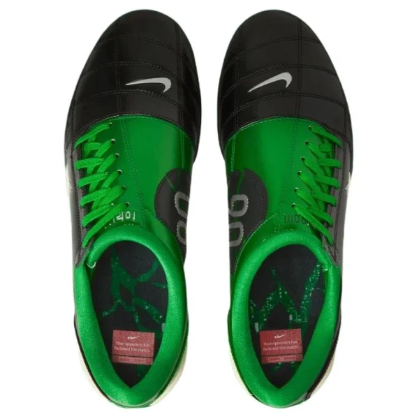 .SWOOSH x Nike Total 90 IIl Abrasion Resistant Soccer Shoes Unisex Black Green