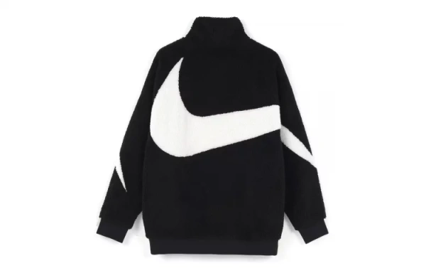 Nike Big Swoosh Reversible Boa Jacket Asia Sizing Black White