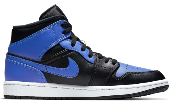 JORDAN 1 Mid Hyper Royal Tumbled Leather