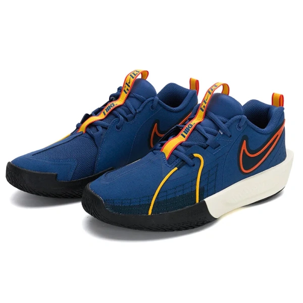 Nike Air Zoom G.T. Cut 3 Cushioning, Wear Resistant Low Top Children's Basketball Shoes Blue Orange