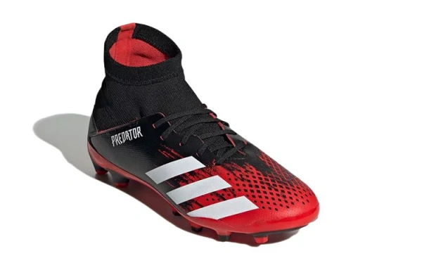 Adidas PREDATOR MUTATOR 20.3 Cushioning Wear Resistant Mid Top Kids' Soccer Shoes Black Red Kids'