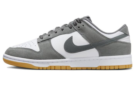 NIKE Dunk Кроссовки для скейтбординга Низкие Бело-серые Унисекс