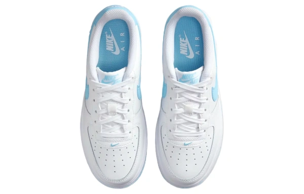 Nike Air Force 1 Low White Aquarius Blue GS