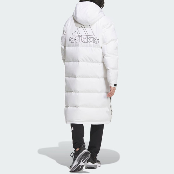 Adidas Puffy Long Down Jacket Down Jacket Men's White