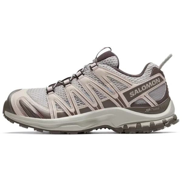 SALOMON XA PRO 3D Low Top Hiking Shoes Unisex Silver Gray Cloud Iron Gray Tranquil Purple