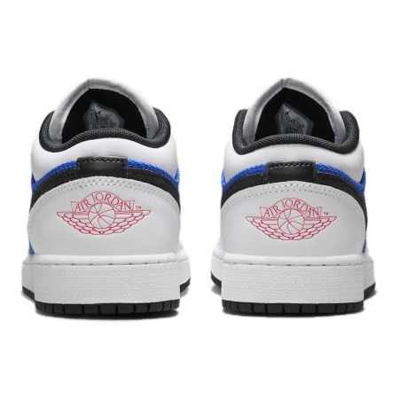 Jordan Air Jordan 1 Детские баскетбольные кроссовки Low Топ Синий Белый Для школьников