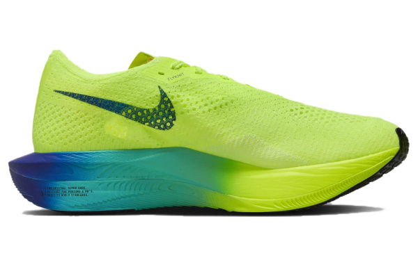 NIKE ZoomX Vaporfly Next% 3 Беговые кроссовки Низкие Желтые, зеленые Мужские