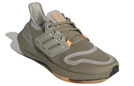 Adidas ULT Устойчивый к истиранию Дышащий Низкий Топ Марафон Беговые кроссовки Мужские Лен Зеленый