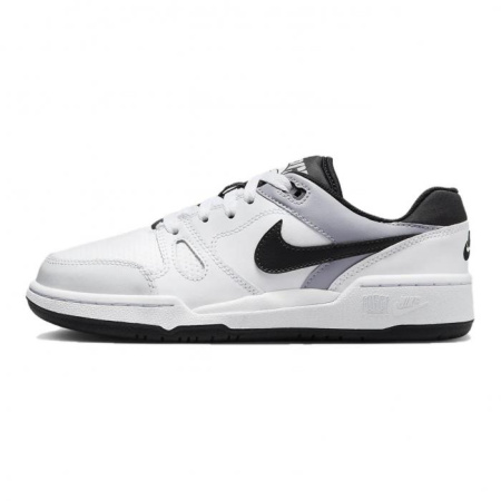 Nike Full Force Cushioning Wear Resistant Low Top Skateboard Shoes White Gray Kids'