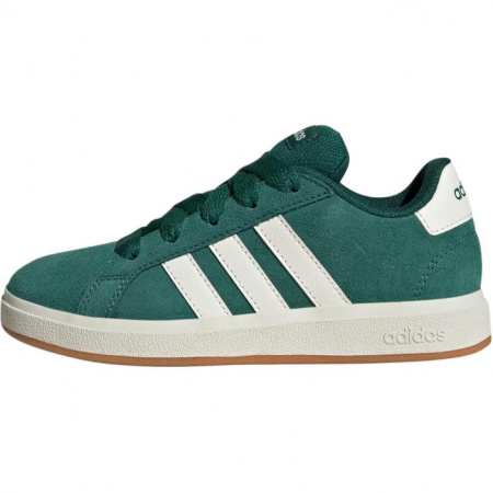 Adidas GRAND COURT Anti-Slip Wear-Resistant Low-Top Kids' Skateboarding Shoes Green Gray Kids'