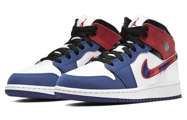 Jordan 1 Mid Rush Blue University Red GS