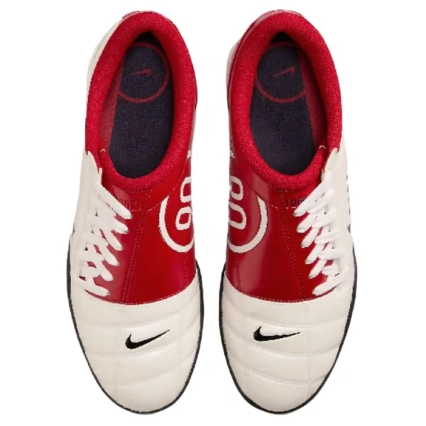 Nike Total 90 IIl Anti Slip Wear Resistant Soccer Shoes Unisex White Red