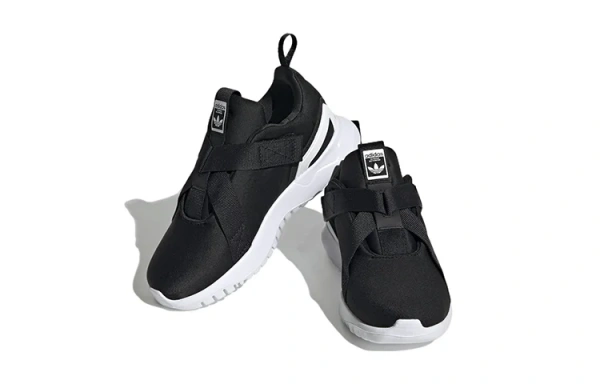 Adidas Originals Flex Collection 2.0 Anti-Slip And Wear-Resistant Lightweight Sports Casual Shoes Black White Kids'
