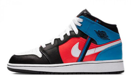 Jordan 1 Mid Tri Color Ribbons GS