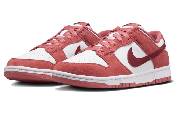 NIKE Dunk Кроссовки для скейтбординга Низкие Розовые и Белые Женские