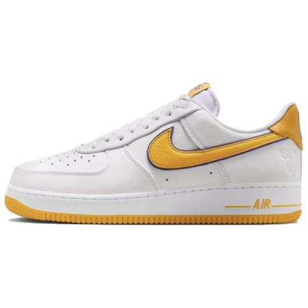 Nike Air FORCE 1 Кроссовки для скейтбординга Низкие Белый Желтый Фиолетовый Мужские