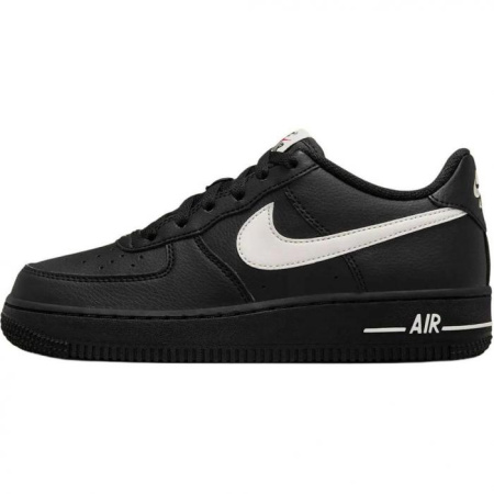 Nike Air Force 1 Anti Slip Wear Resistant Low Top Kids' Skateboarding Shoes Black Teenagers