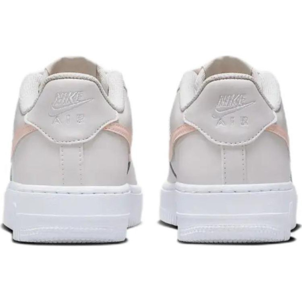 Nike Air Force 1 Anti Slip Wear Resistant Low Top Kids' Skateboarding Shoes Gray/White/Pink Teenagers