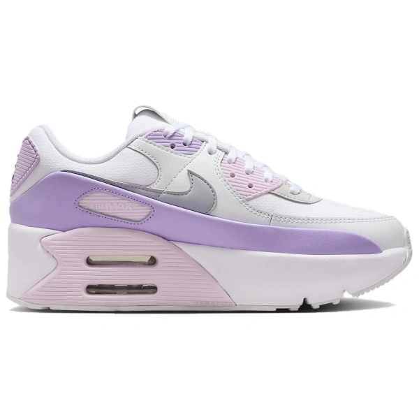 Nike Air Max 90 LV8 White Hydrangeas Summit White Wolf Grey Women's
