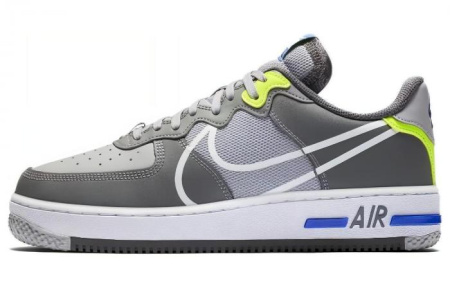 Nike Air Force 1 React Wolf Grey Men's