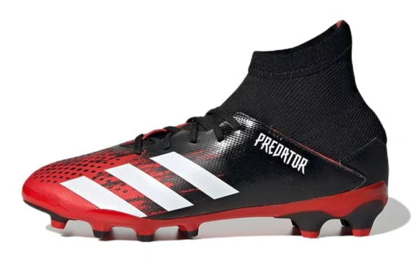 Adidas PREDATOR MUTATOR 20.3 Cushioning Wear Resistant Mid Top Kids' Soccer Shoes Black Red Kids'