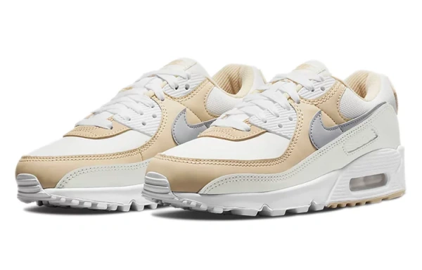 Nike Air Max 90 Summit White Wolf Grey Rattan White Women's