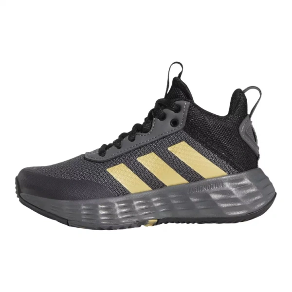 Adidas OwnTheGame 2.0 K Anti Slip Wear Resistant Mid Top Children's Basketball Shoes Gray Black Kids'
