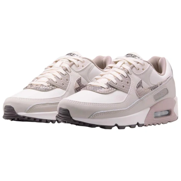 Nike Air Max 90 Anti Slip Wear Resistant Low Top Running Shoes Women's Pink White