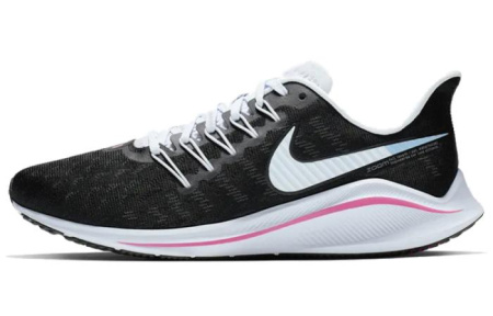 Nike Air Zoom Vomero 14 Амортизаторы Slip-resistant Низкий топ Повседневные Беговые кроссовки Женские Черный Белый Розовый