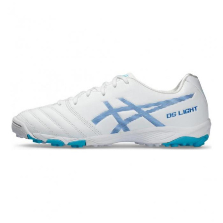 Asics Ds Light JR Artificial Lawn Slip Resistant Cushioning Low Top Kids' Soccer Shoes White Blue Kids'