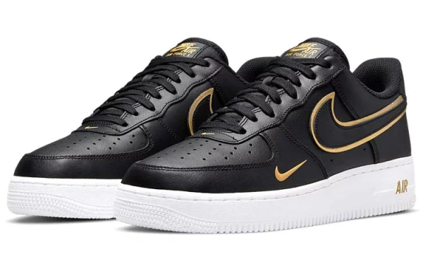 Nike Air Force 1 Low '07 Black Metalic Gold