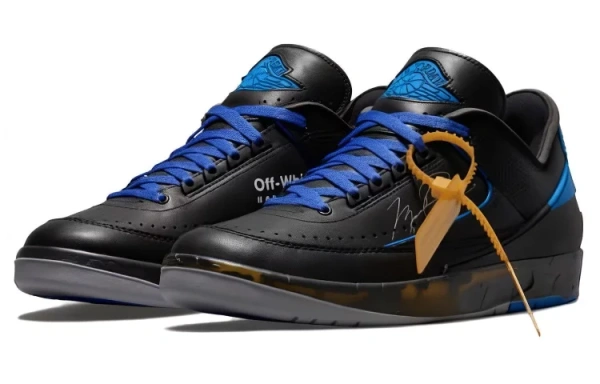OFF WHITE X Jordan Air Jordan 2 Retro Low Black And Varsity Royal
