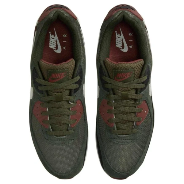 Nike Air Max 90 Anti Slip Wear Resistant Low Top Casual Running Shoes Men's Dark Green