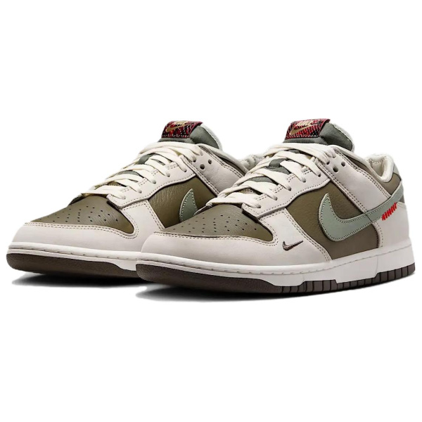 Nike Dunk Slip-on Устойчивый к истиранию Низкий Топ Скейтбординг Кроссовки Унисекс Белый Зеленый