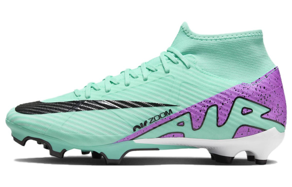 NIKE Mercurial Superfly 9 Футбольные бутсы MID Топ Зеленый-фиолетовый Унисекс